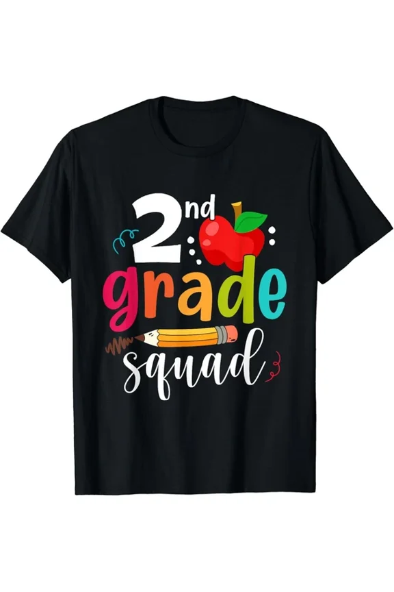 Hot Trending T-Shirt With Second Grade Squad Funny Back To School 2Nd Graders Teachers Design Preview Only