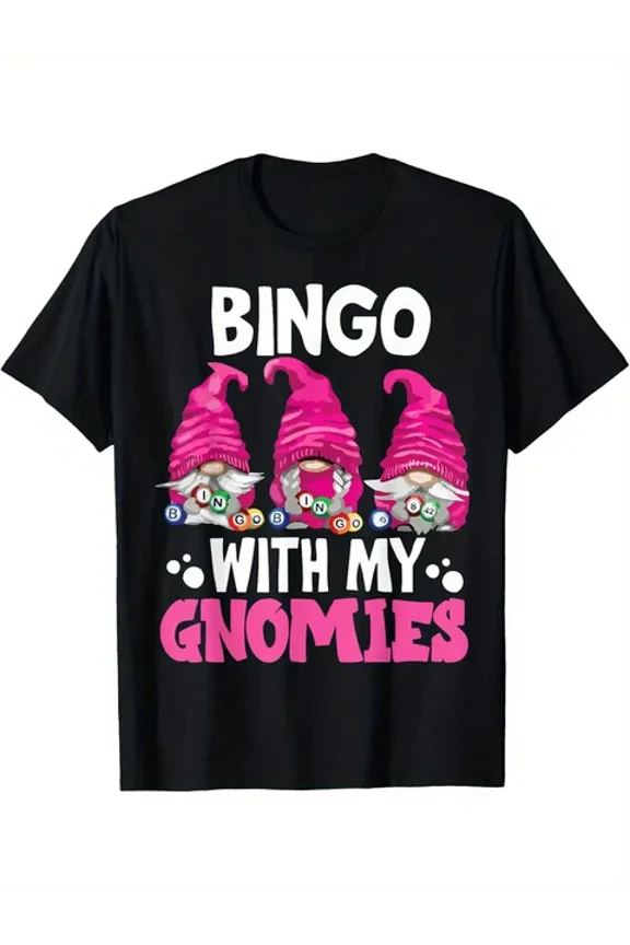 Hot Trending T-Shirt With Selected Pure Cotton Bingo With My Gnomies Men Bingo Gnome T-Shirt