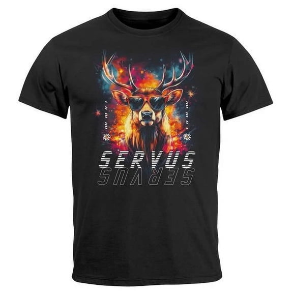 Hot Trending T-Shirt With Servus Deer Modern Techno Style Fashion Design Preview Only