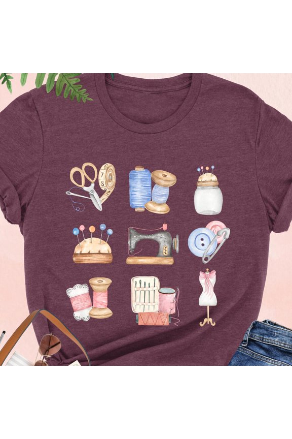 Hot Trending T-Shirt With Sewing Lover, Seamstress, Sewing Machine Tee,Gift For Tailor,Sewing Club,Mom Lifes,Crafting Tee,Sewing Design Preview Only