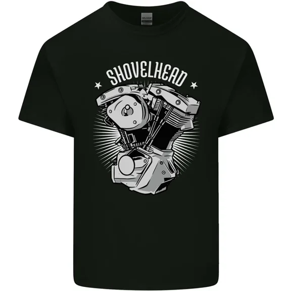 Hot Trending T-Shirt With Shovelhead Motorcycle Engine Biker T-Shirt Design Preview Only