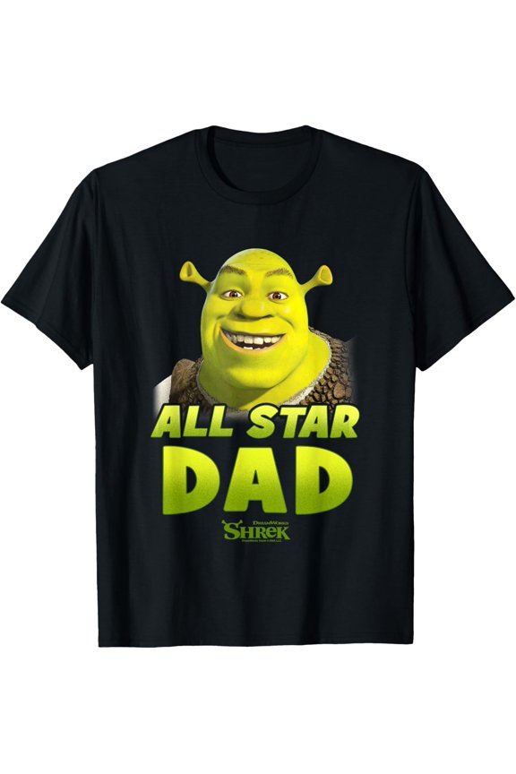 Hot Trending T-Shirt With Shrek Father'S Day All Star Dad Big Shrek Face Logo