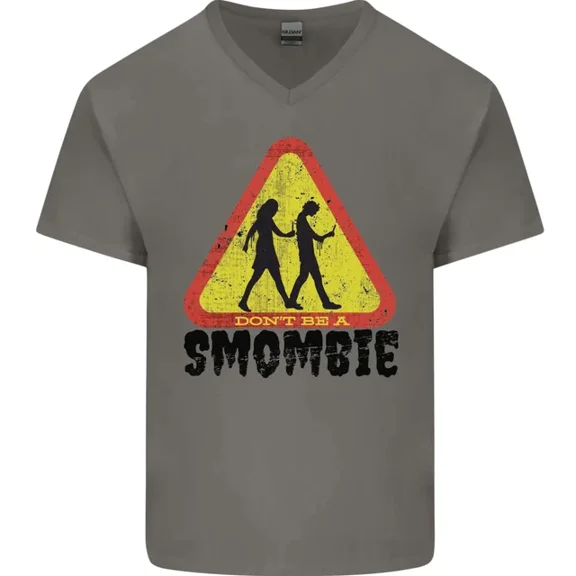 Hot Trending T-Shirt With Smombie Antisocial Phone Smartphone Addict T-Shirt Design Preview Only