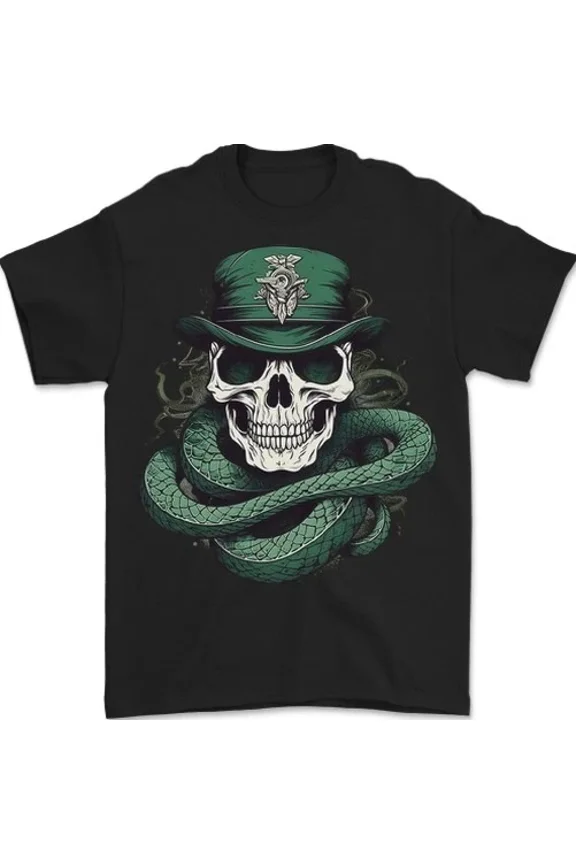 Hot Trending T-Shirt With Snake Skull St Patricks Day T-Shirt Design Preview Only