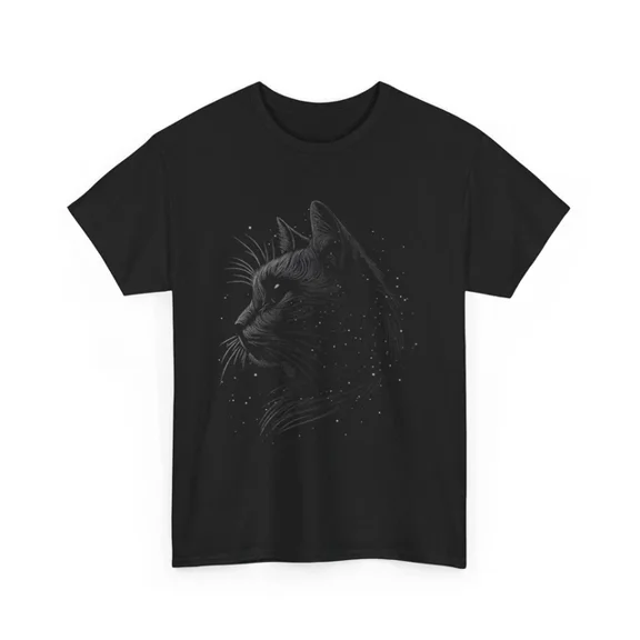 Hot Trending T-Shirt With Space Cat Shirt | Galaxy Cat Shirt | Black Cat Shirt | Cat Shirt Women & Men