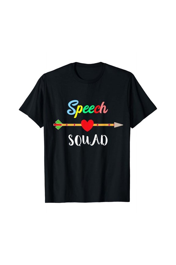 Hot Trending T-Shirt With Speech Squad Team Therapy Language Pathologist Slp Therapist Design Preview Only