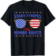 thumbnail image 1 of Hot Trending T-Shirt With Stars Stripes And Human Rights Funny American 4Th Of July T-Shirt Design Preview Only, 1 of 5