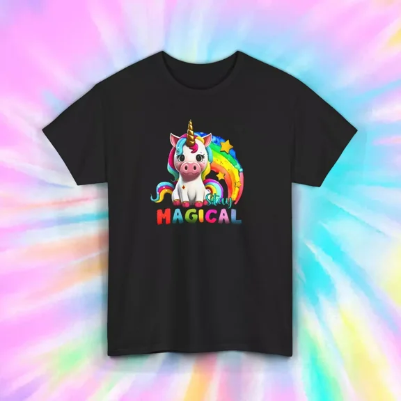 Hot Trending T-Shirt With Stay Magical Unicorn T-Shirt | Cute Rainbow Graphic | Gift Design Preview Only