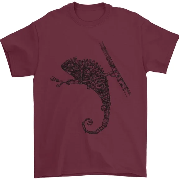 Hot Trending T-Shirt With Steampunk Chameleon T-Shirt Design Preview Only