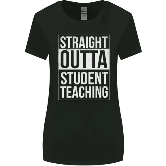Hot Trending T-Shirt With Straight Outta Student Teaching Teacher T-Shirt Design Preview Only