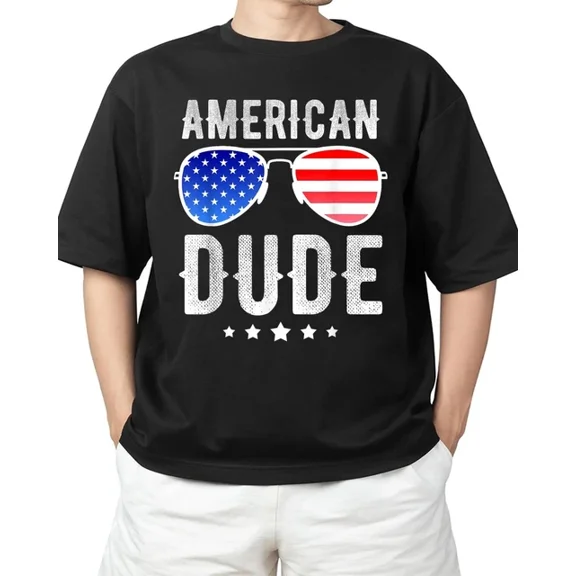 Hot Trending T-Shirt With Sunglasses 4Th Of July Patriotic Men T-Shirt Design Preview Only