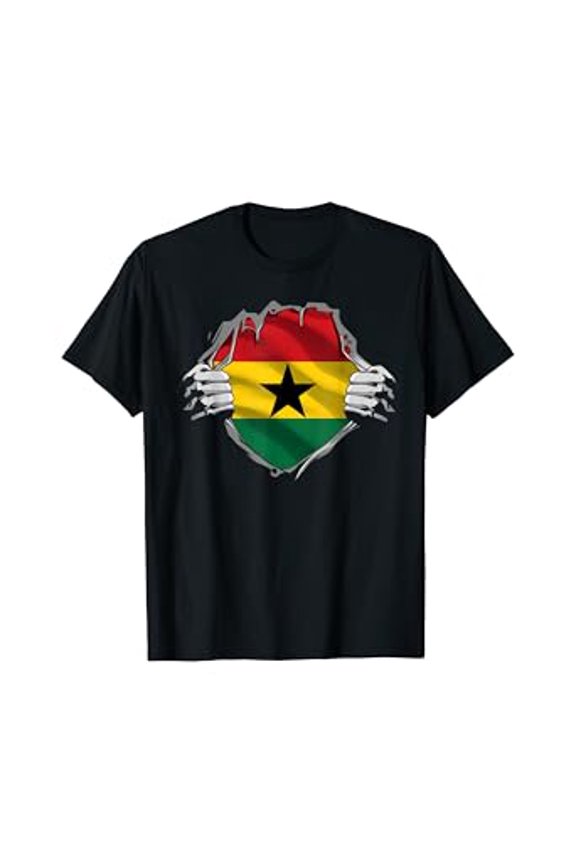 Hot Trending T-Shirt With Super Ghanaian Heritage Shirt Ghana Roots Flag Gift T-Shirt Design Preview Only