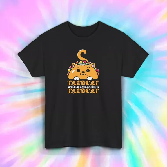 Hot Trending T-Shirt With Taco Cat Palindrome T-Shirt Funny Food Loverer Cute Kitten Gift Design Preview Only