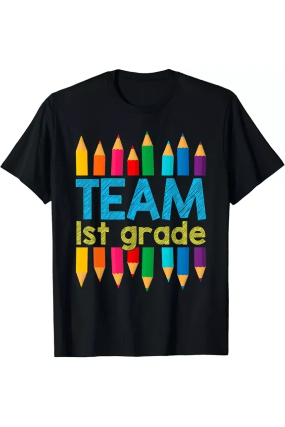 Hot Trending T-Shirt With Team First Grade Back To School 1St Grade Teacher Student - Design Preview Only
