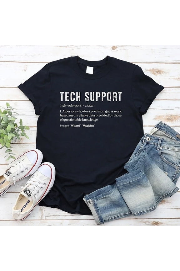 Hot Trending T-Shirt With Technical Support Husband Shirt For Men, Computer Nerd Dad Gifts, Dad Admin F... Birthday Gifts; For Men & Women