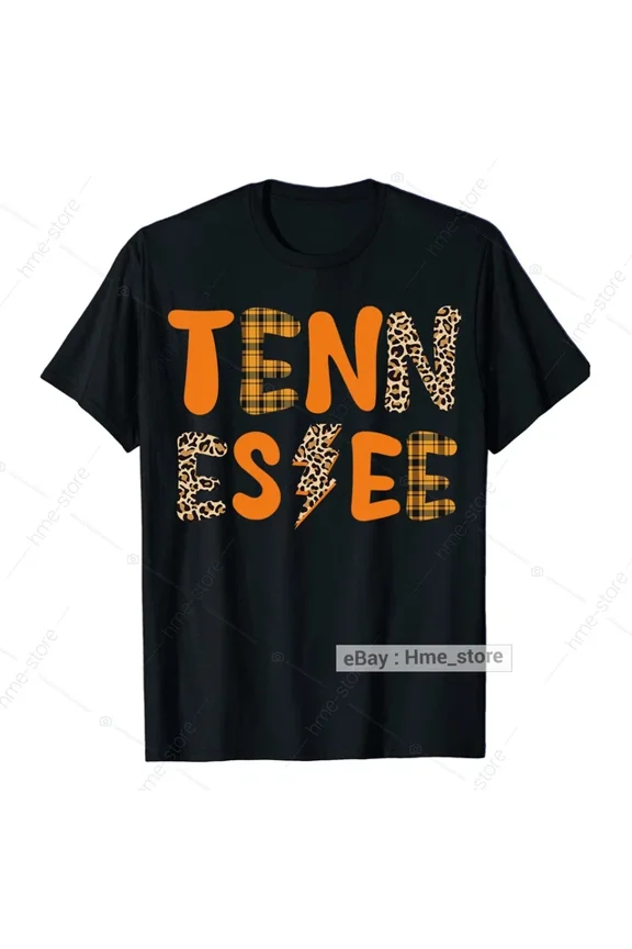 Hot Trending T-Shirt With Tennessee State Orange Plaid Leopard Tn T-Shirt Tennessee City Sport Tee