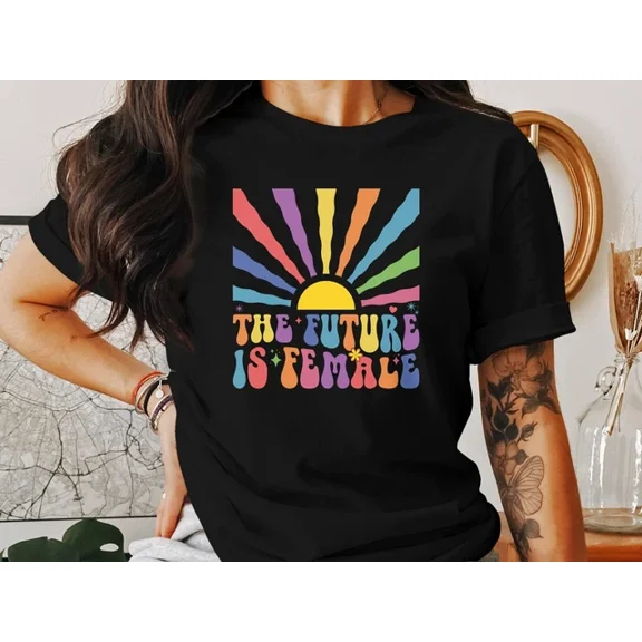 Hot Trending T-Shirt With The Future Is Female T-Shirt, Feminist Graphic Tee For Women’S Empowerment Design Preview Only