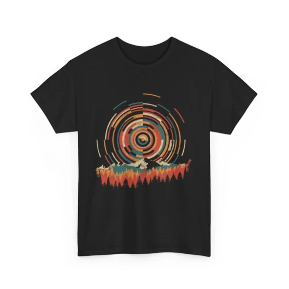 Hot Trending T-Shirt With The Geometry Of Sunrise T-Shirt S-5Xl