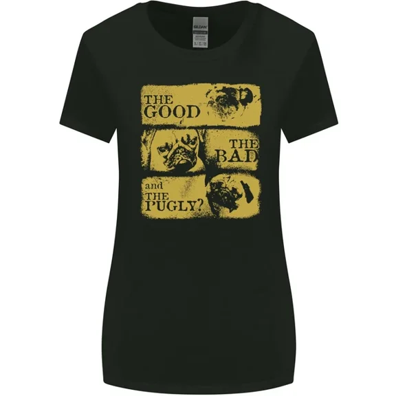 Hot Trending T-Shirt With The Good The Bad The Pugly Funny Pug T-Shirt Design Preview Only