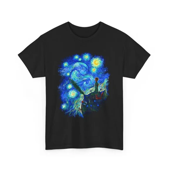 Hot Trending T-Shirt With The Little Prince On Starry Night T-Shirt S-5Xl