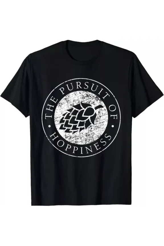 Hot Trending T-Shirt With The Pursuit Of Hoppiness Brewing Home Brew Hobby Design Preview Only