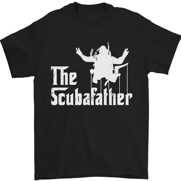 Hot Trending T-Shirt With The Scuba Father Day Funny Diving Diver Mens T-Shirt 100% Cotton Design Preview Only