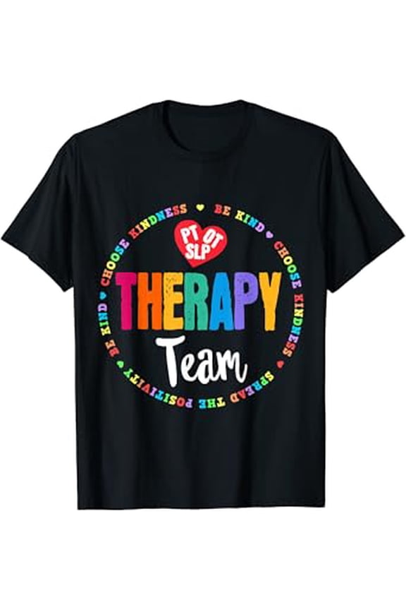 Hot Trending T-Shirt With Therapy Team Pt Ot & Slp Physical Occupational Therapist T-Shirt Design Preview Only