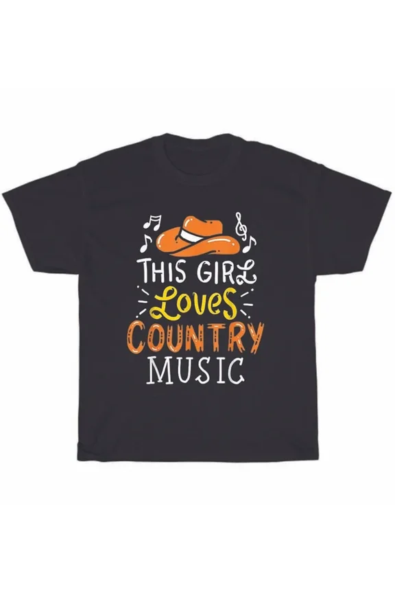 Hot Trending T-Shirt With This Girl Loves Country Music Country Girls Western Girls T-Shirt Unisex Gift
