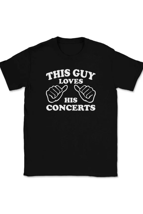 Hot Trending T-Shirt With This Guy Loves His Concerts Funny Music Novelty Gift Design Preview Only