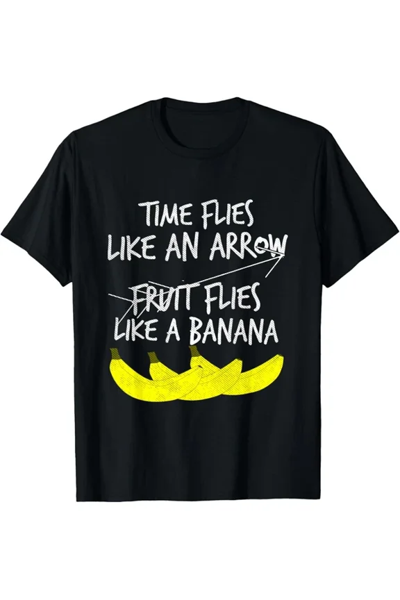 Hot Trending T-Shirt With Time Flies Arrow Fruit Flies Banana T-Shirt Design Preview Only