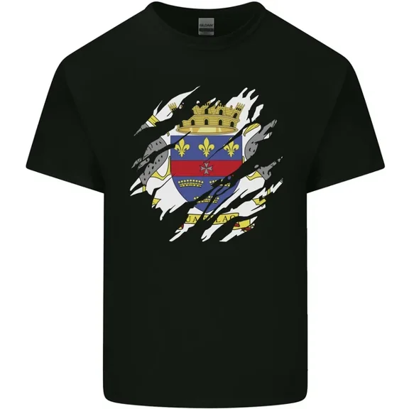 Hot Trending T-Shirt With Torn Flag Saint Barthelemy T-Shirt Design Preview Only