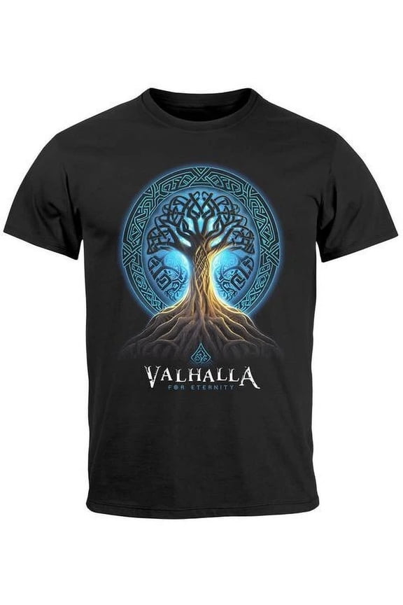 Hot Trending T-Shirt With Tree Of Life World Tree Valhalla Vikings Northmen Mythology T Design Preview Only