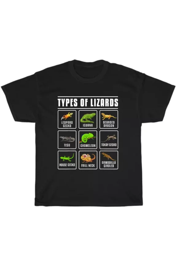 Hot Trending T-Shirt With Types Of Lizards Lizard Reptiles Bearded Dragon Gecko Iguana T-Shirt Unisex Gift