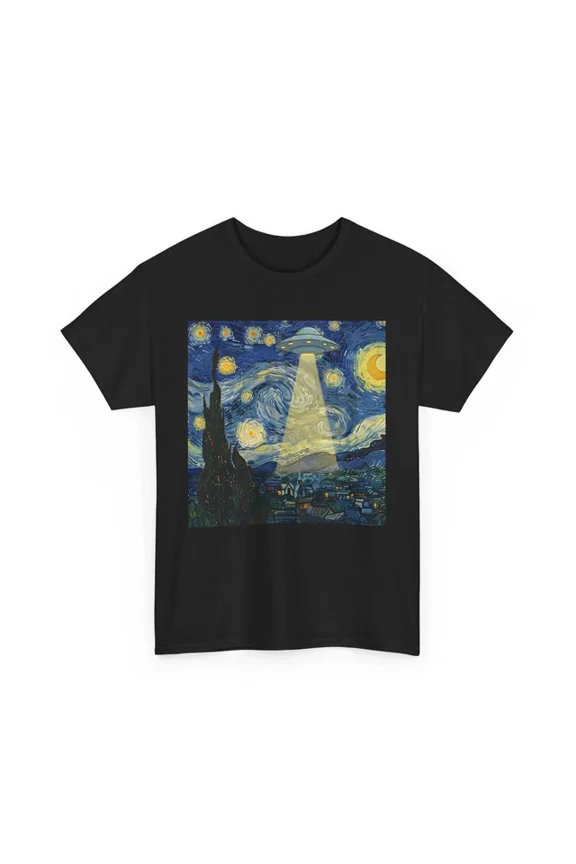 Hot Trending T-Shirt With Ufo Starry Night T-Shirt S-5Xl | Elegant Inspired Print
