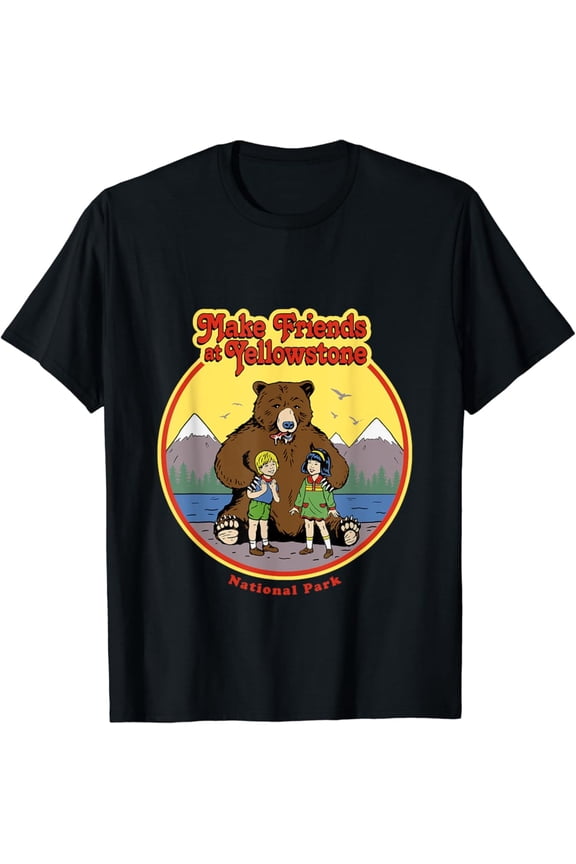 Hot Trending T-Shirt With Us National Parks Make Friends At Yellowstone T-Shirt Design Preview Only