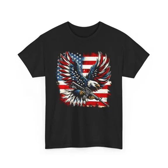 Hot Trending T-Shirt With Usa Eagle T-Shirt S-5Xl | Bold & Classic Patriotic Tee | American Flag Shirt