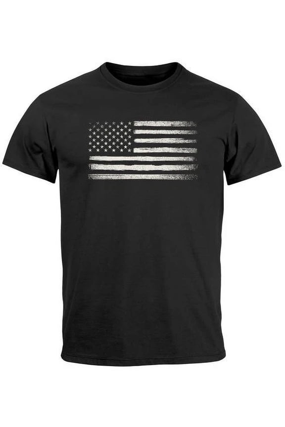 Hot Trending T-Shirt With Usa Flag Print Retro Style Men Fashion Street Style Design Preview Only