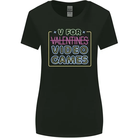 Hot Trending T-Shirt With V Video Games Anti Valentines Day Gamer Gaming T-Shirt Design Preview Only