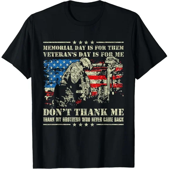 Hot Trending T-Shirt With Veterans Day Usa Flag Memorial Day Apparel Is For Them Design Preview Only