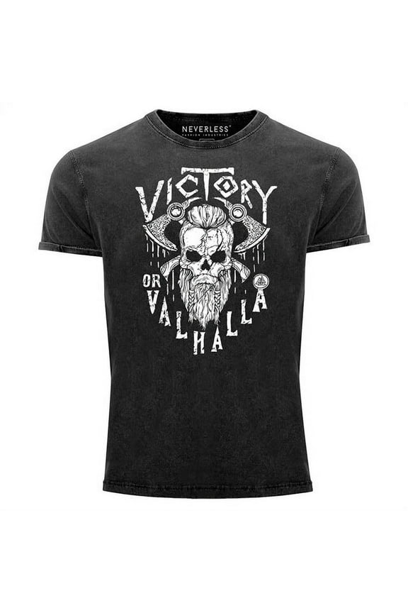 Hot Trending T-Shirt With Victory Or Valhalla Viking Viking Design Preview Only