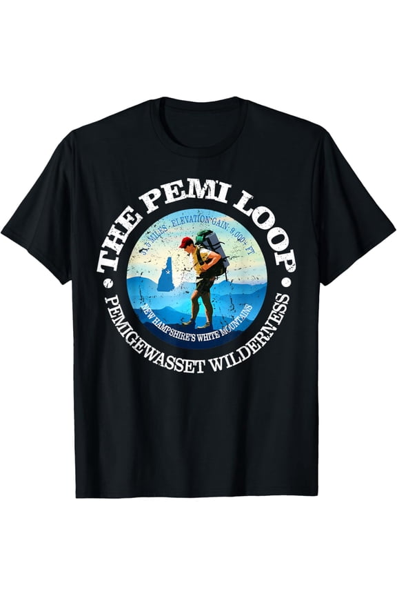 Hot Trending T-Shirt With Vintage Nature The Pemi Loop Hiking Mountain T-Shirt Design Preview Only