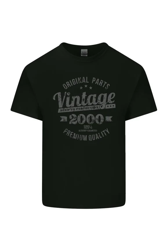 Hot Trending T-Shirt With Vintage Year 25Th Birthday 2000 T-Shirt Black Design Preview Only