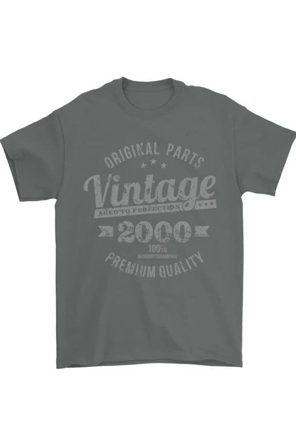 Hot Trending T-Shirt With Vintage Year 25Th Birthday 2000 T-Shirt Design Preview Only