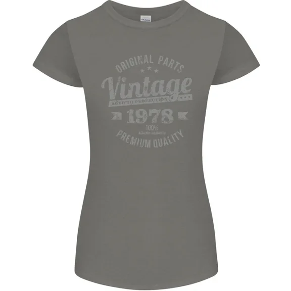 Hot Trending T-Shirt With Vintage Year 47Th Birthday 1978 T-Shirt Charcoal Design Preview Only