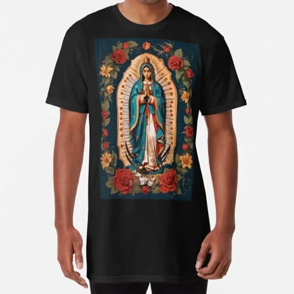 Hot Trending T-Shirt With Virgin Mary Mother Mary Our Lady Of Guadalupe Christian Design Preview Only