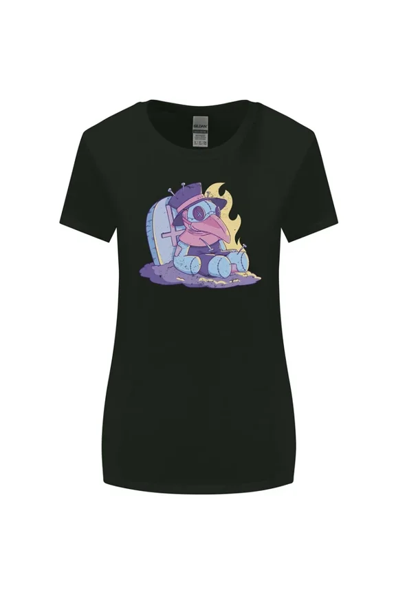 Hot Trending T-Shirt With Voodoo Plague Doctor Halloween Graveyard T-Shirt Design Preview Only