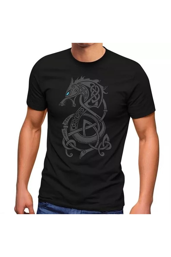 Hot Trending T-Shirt With Wolf Fenrir Fabulous Being Viking Norse Mythology Odin T Design Preview Only