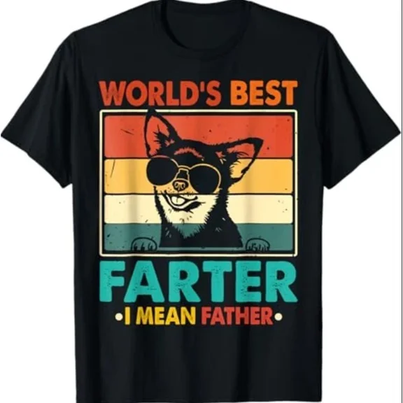 Hot Trending T-Shirt With World'S Best Farter I Mean Father Fathers Day Funny Dad Dog T-Shirt Design Preview Only