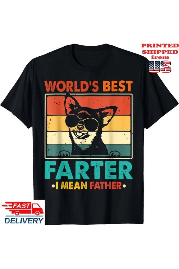 Hot Trending T-Shirt With World'S Best Farter Mean Father Fathers Day Funny Dad Dog T-Shirt, Unisex Tee Design Preview Only