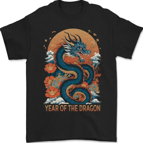 Hot Trending T-Shirt With Year Of The Dragon Chinese New Year T-Shirt Design Preview Only